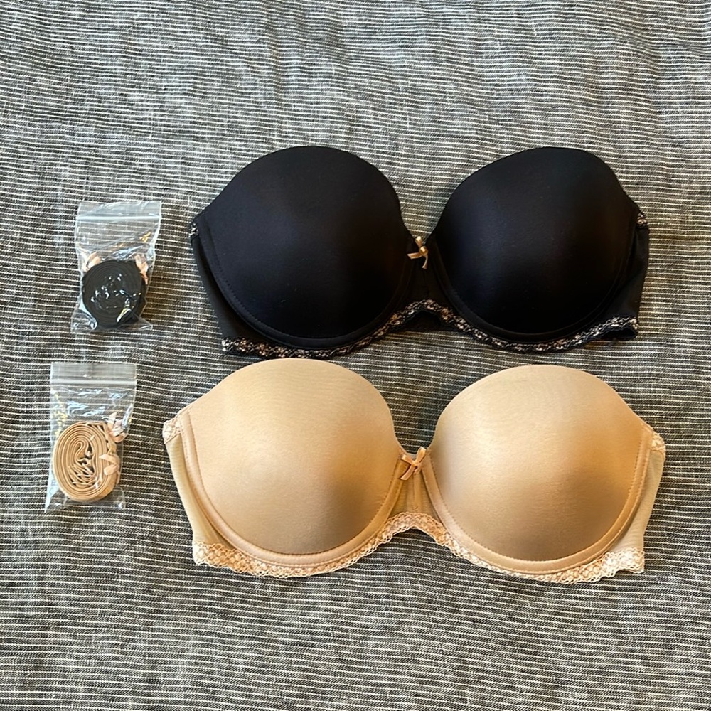 B. Tempt’d - Strapless / Convertible Push-Up Bra Bundle, 30D